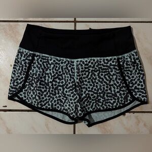 Lululemon Run Speed Short 2.5" Ace Sport Tranquil Blue Black Women's 6